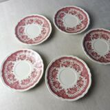 Set of 5 under cups, Fasan decoration, ceramic Villeroy & Boch