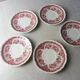 Set of 5 under cups, Fasan decoration, ceramic Villeroy & Boch