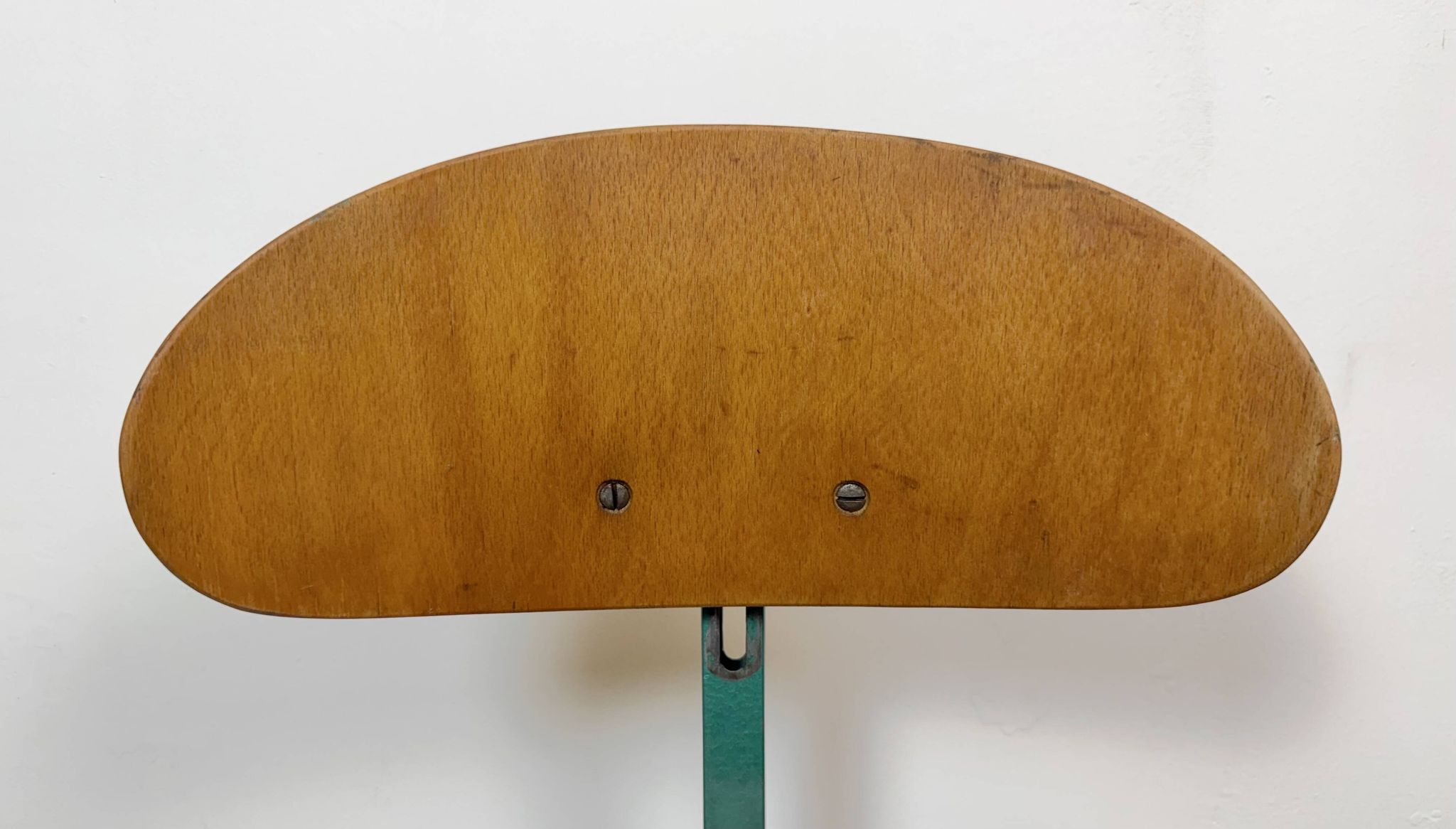 Chaise d'atelier industrielle verte foncée, années 1950