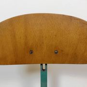 Chaise d'atelier industrielle verte foncée, années 1950