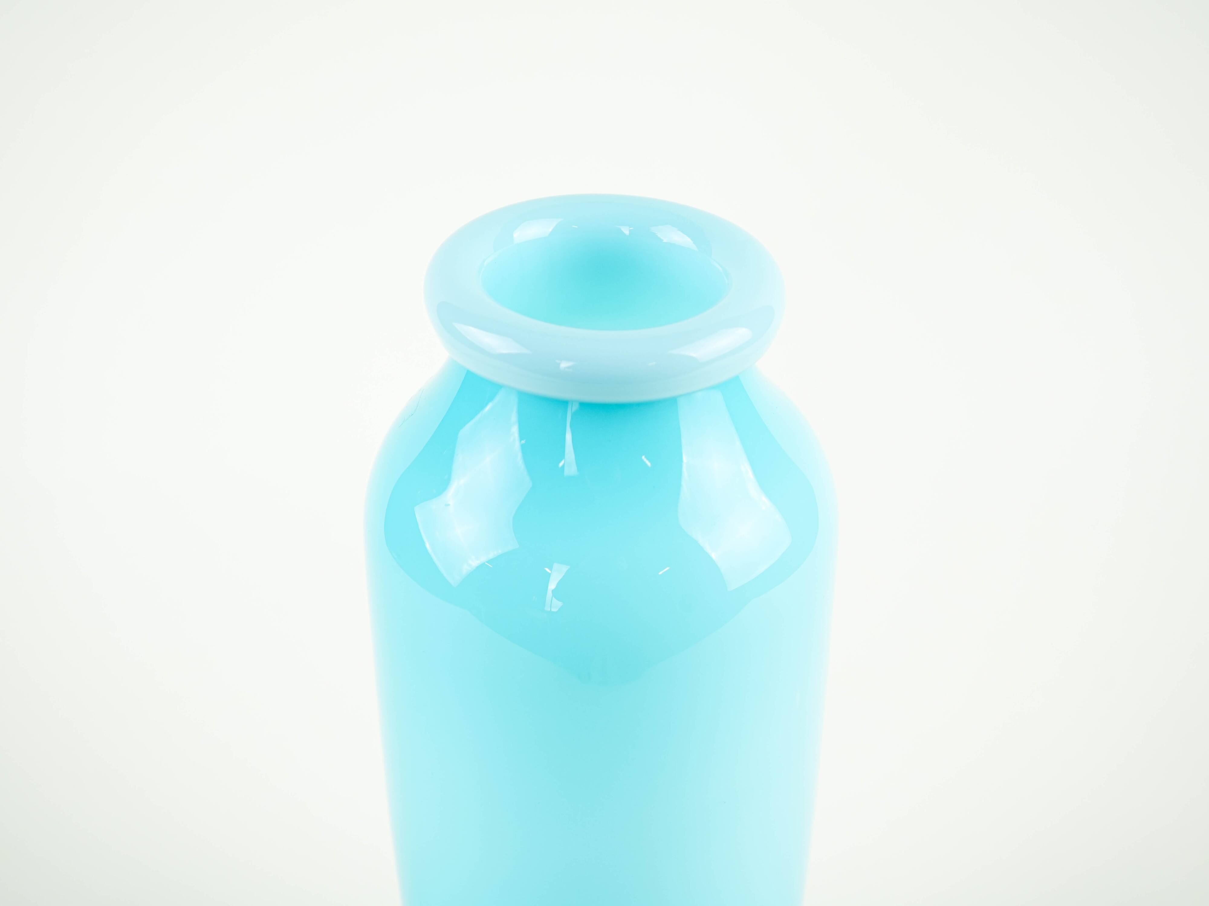 Turquoise vase, 1970s, made in Europe