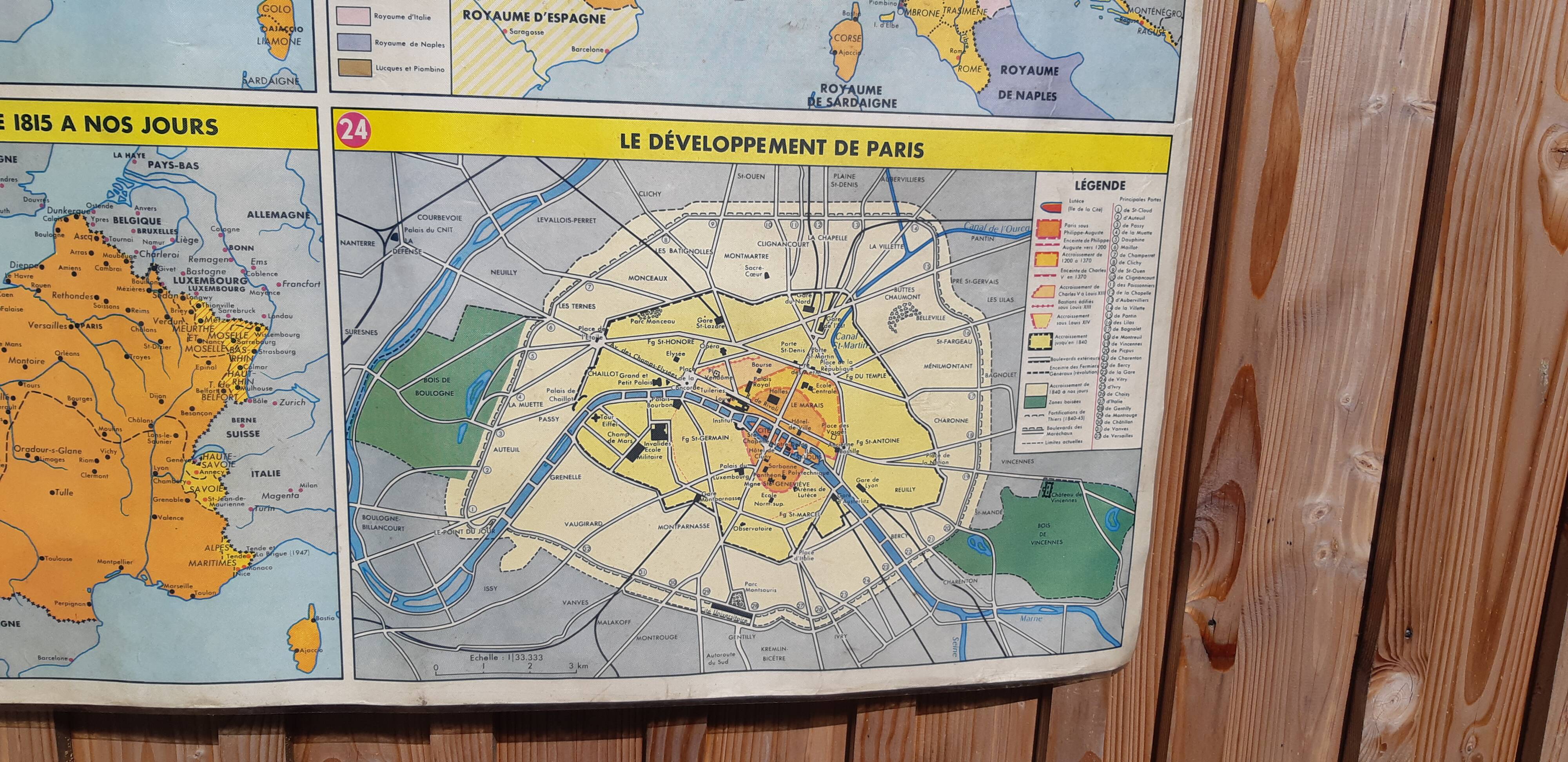 School map "The territorial formation of France"
