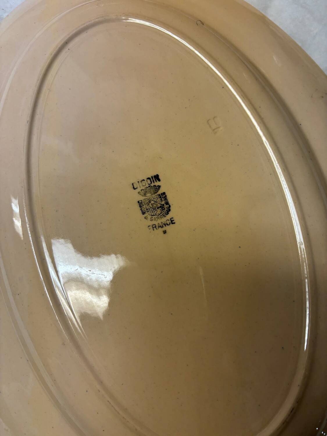 Ensemble de 2 plats de service Digoin Sarreguemines