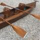 Old flat-bottomed mahogany canoe "Lake Enghien" 1930s/40s