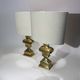 Pair of Italian brass table lamps from the 1950s.
