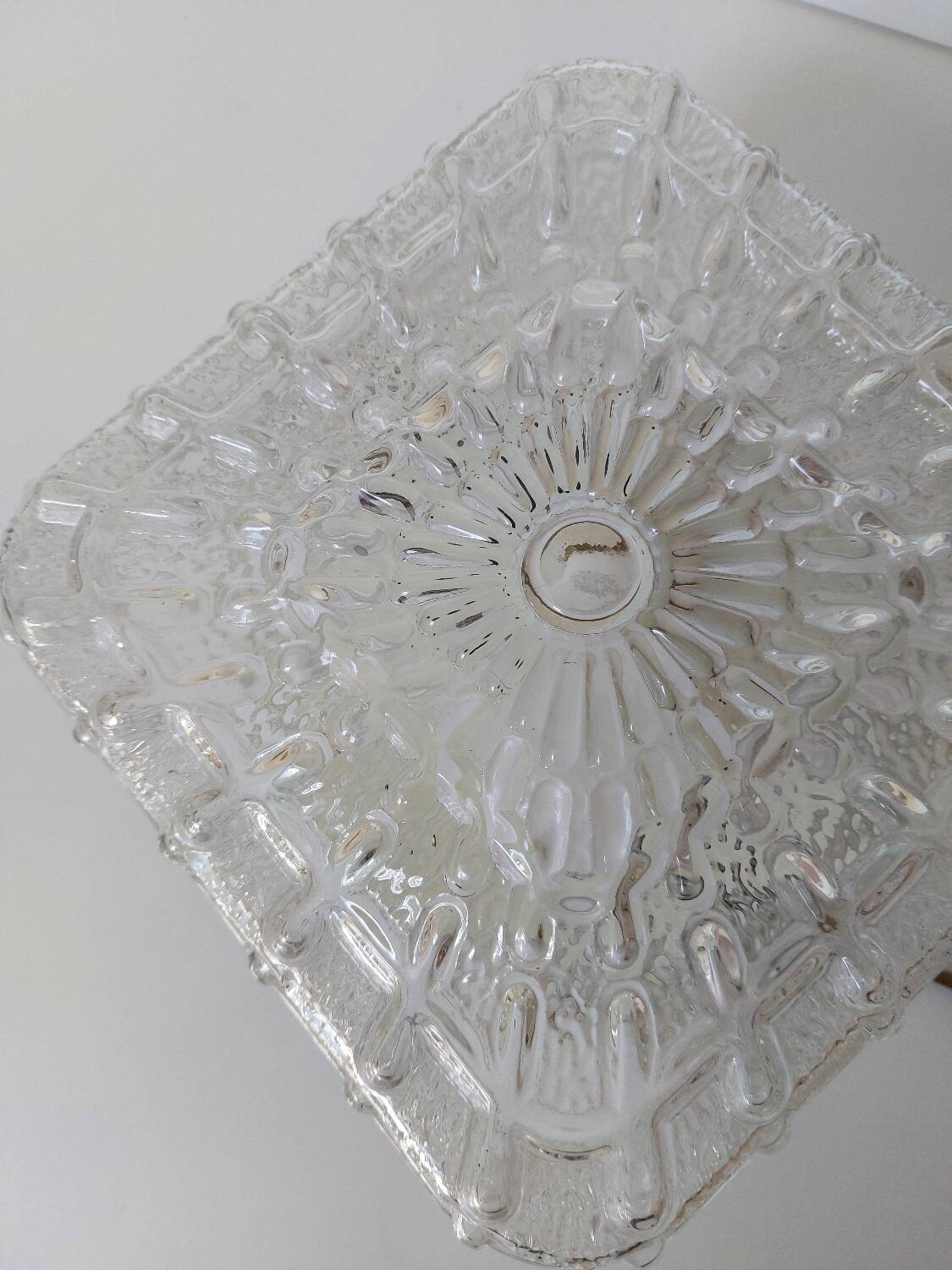 Plafonnier applique verre minimaliste 1970/ 1980
