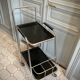 French Regency style metal serving trolley 1950