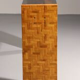 Max Papiri side table in woven banana wood and smoked glass – A sculptural modern classic