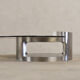 70s brushed steel coffee table