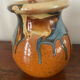 Glazed clay vase