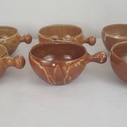 6 Puisaye stoneware bowls