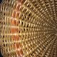 Old 60s rattan stool