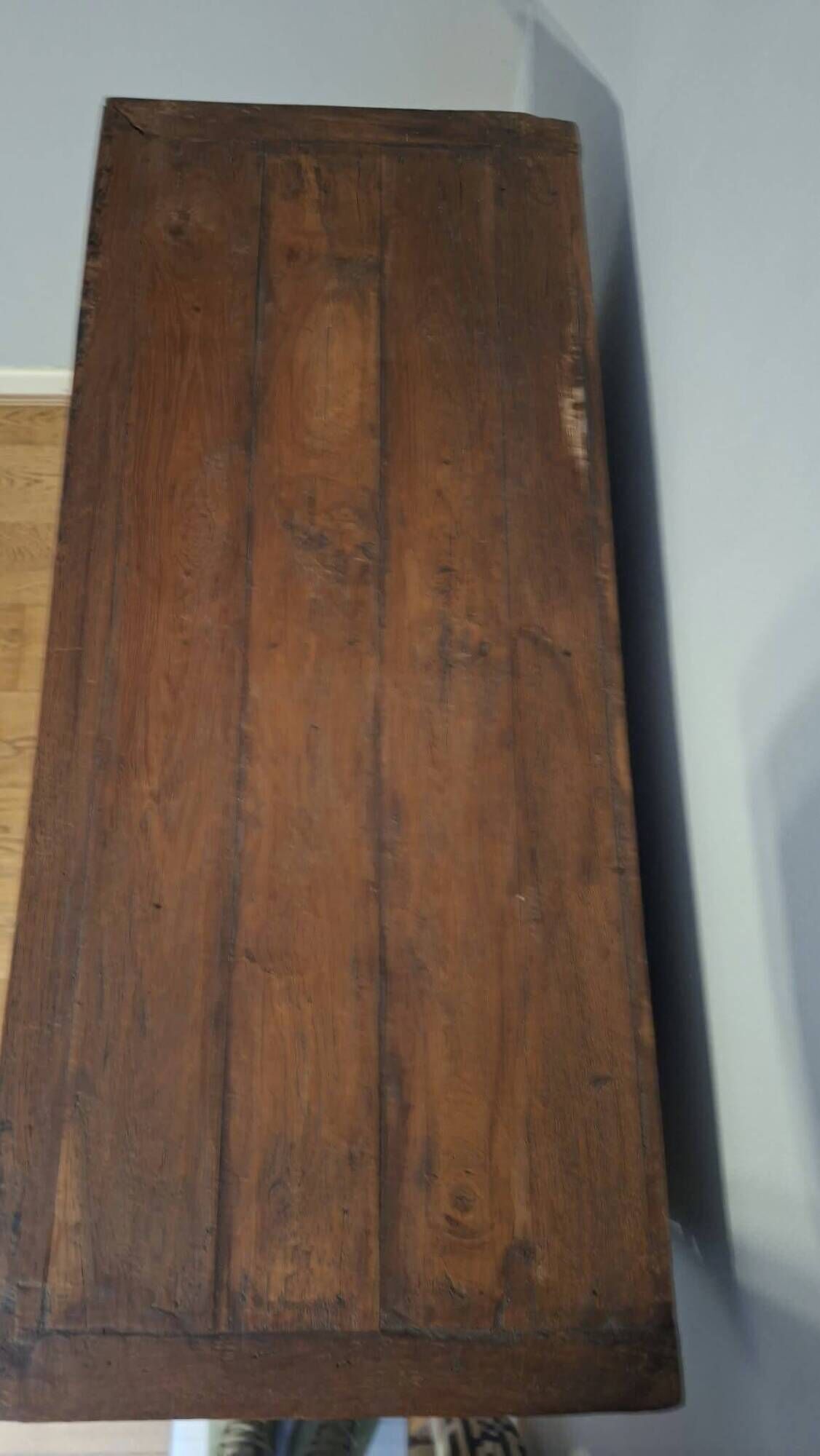 Antique Indian teak carved wardrobe