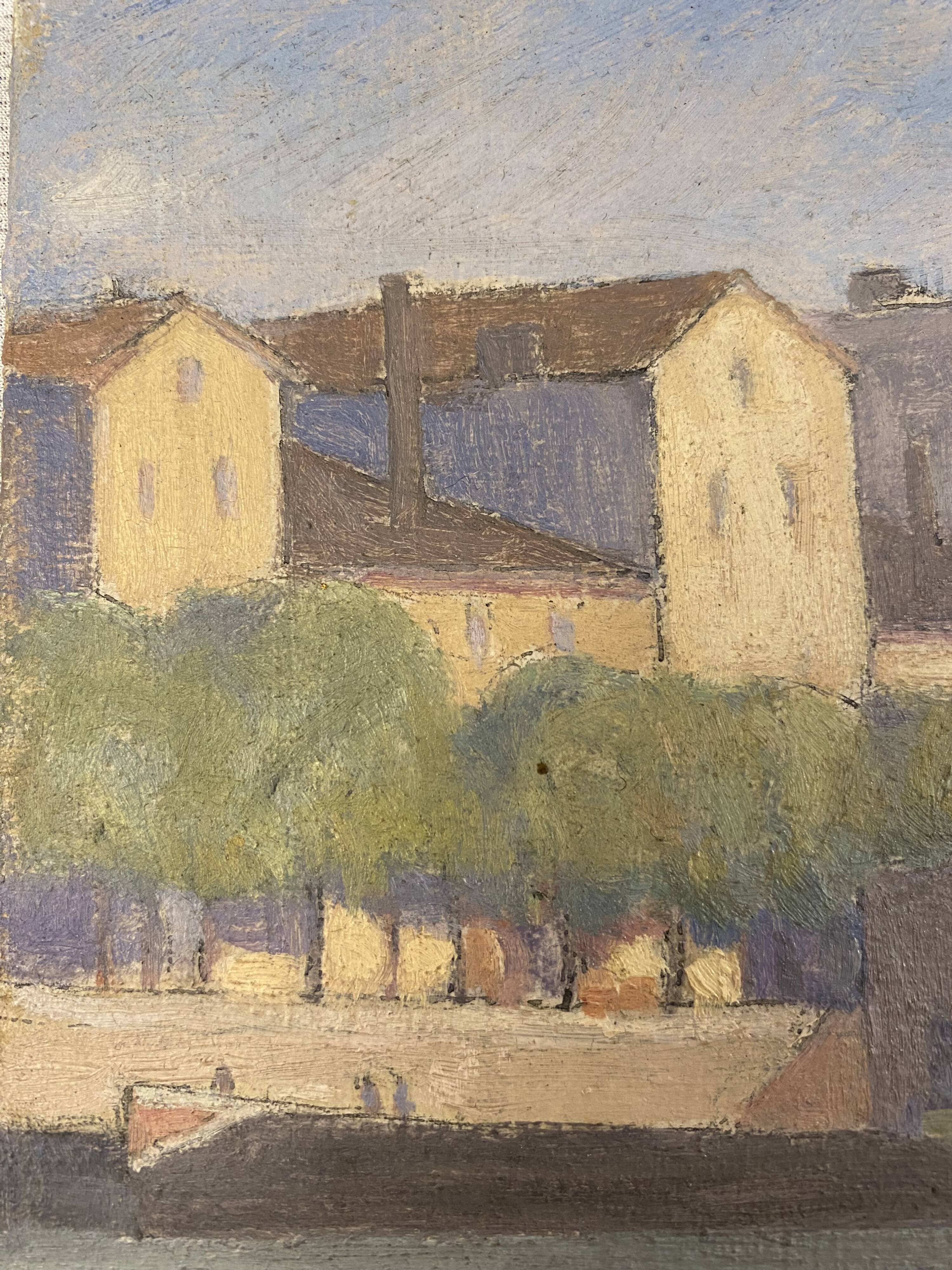 Landscape of the banks of the Saône mid-20th century