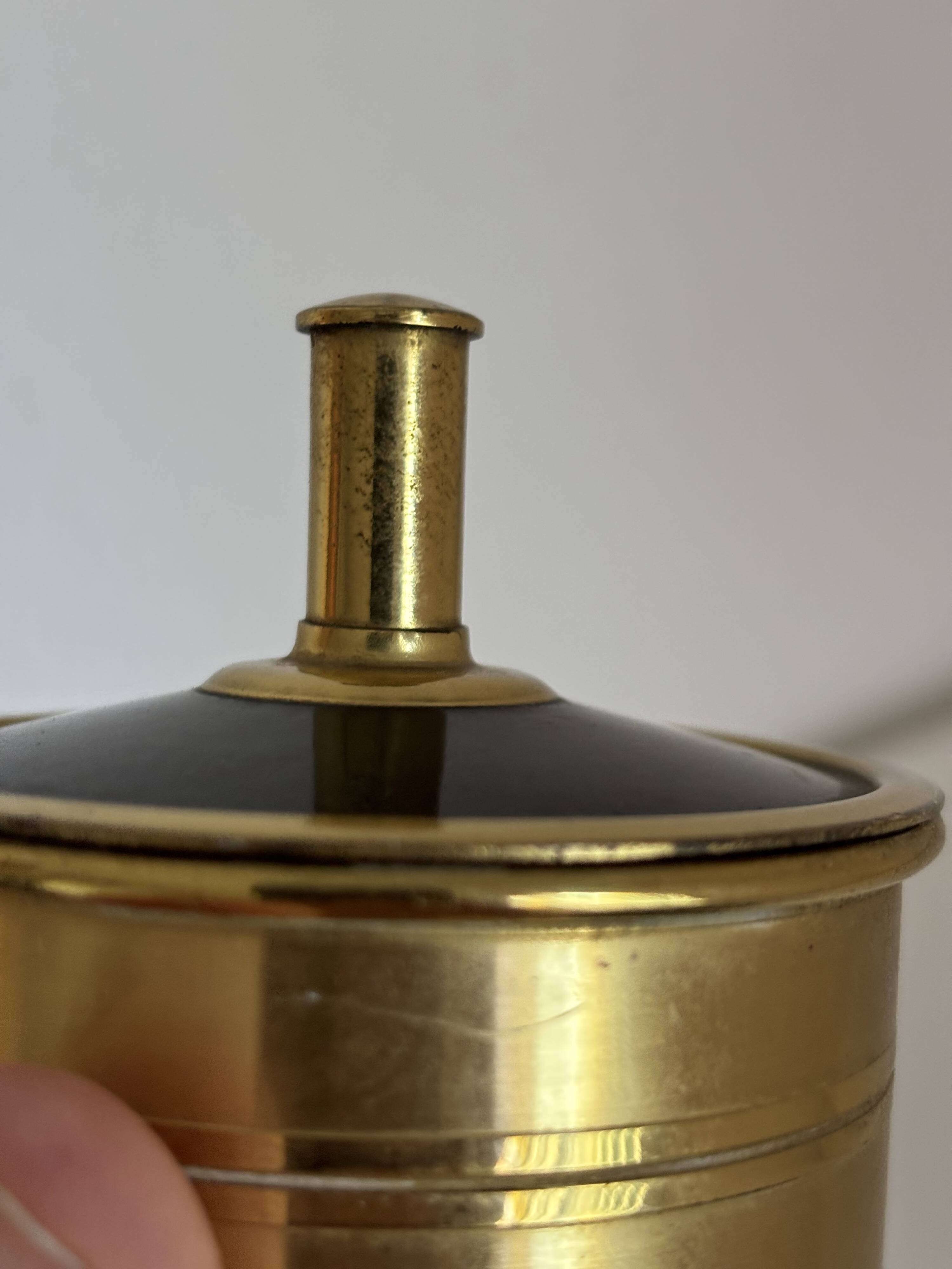 Vintage 1960 cigarette case, gold and black dispenser box - 13 x 7 cm