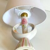 Vintage design enamelled ceramic lamp