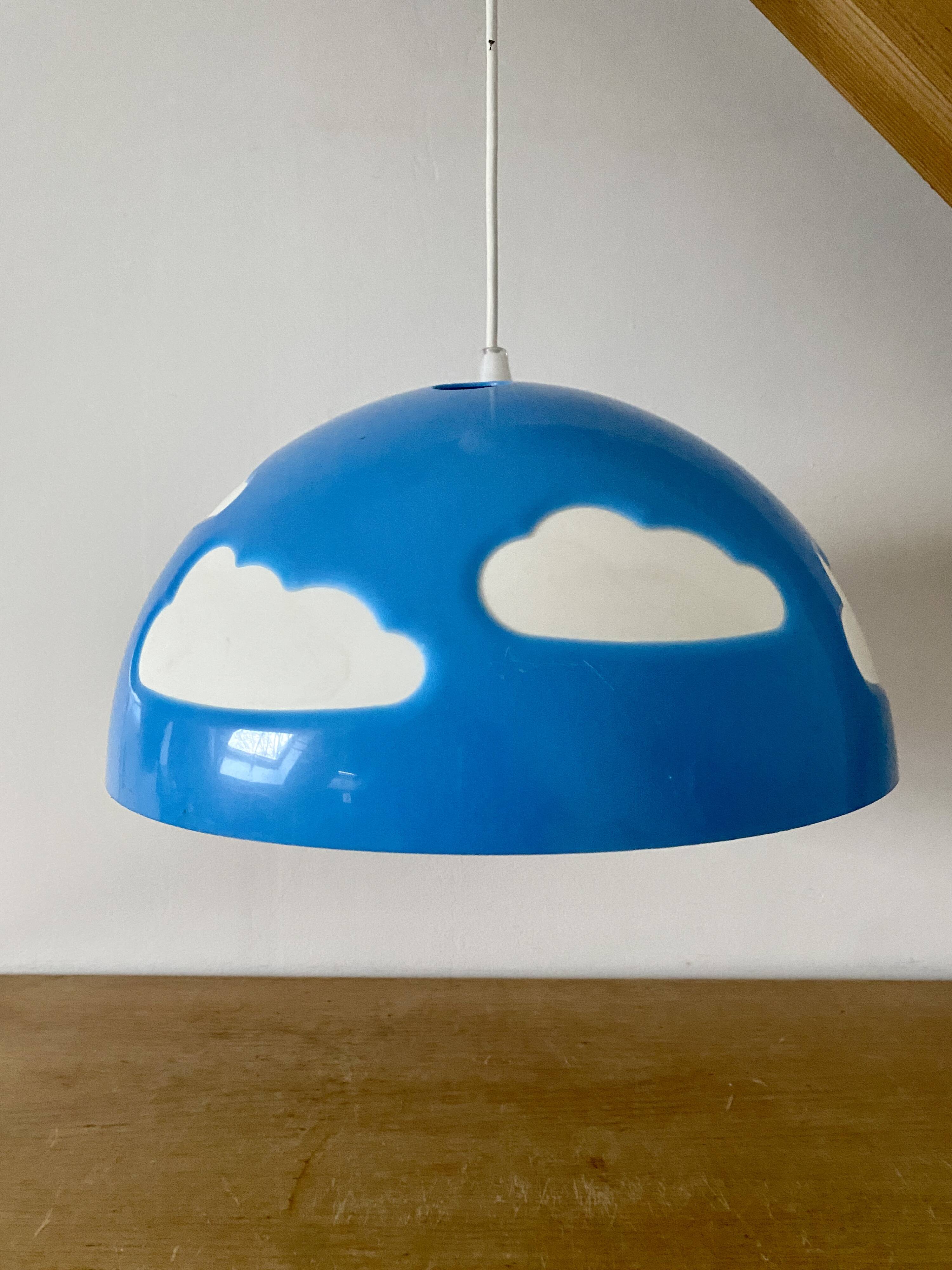 Vintage ikea Skojig blue pendant light