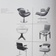 Pair of armchairs " oslo " by rudi verelst for novalux, belgian designer, chrome metal, ca 1970s