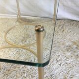 Brass and glass coffee table - 50s