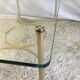 Table basse laiton et verre années 50