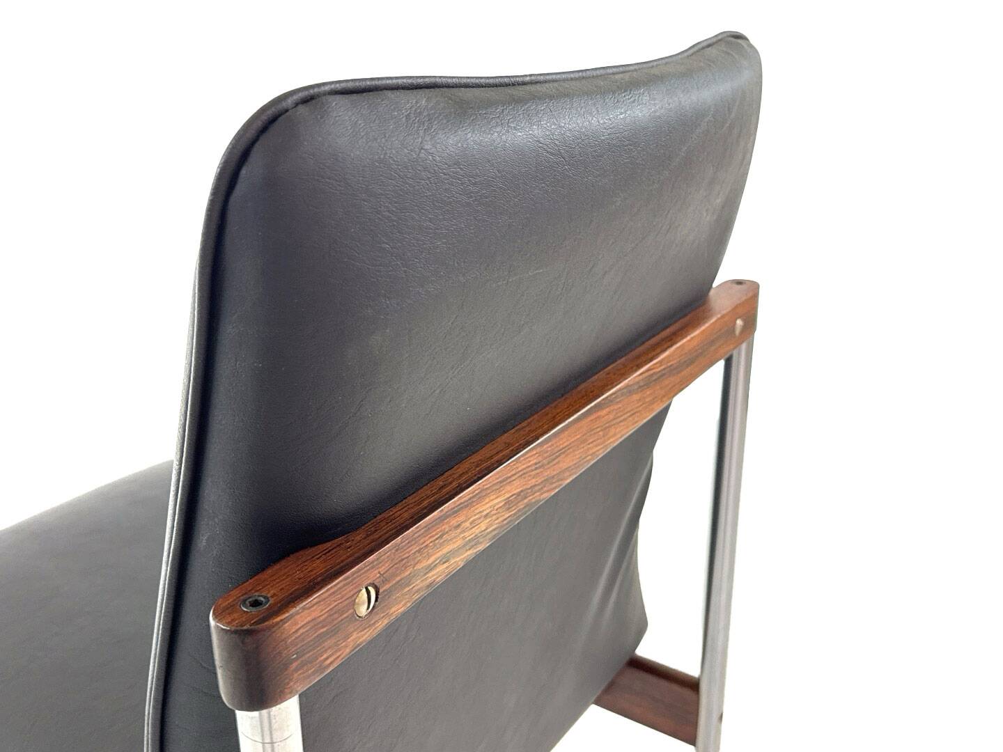 6 vintage rosewood dining chairs by C. Denekamp for Thereca