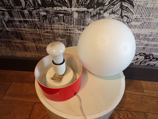 Lampe de table boule 1970 Ø20cm