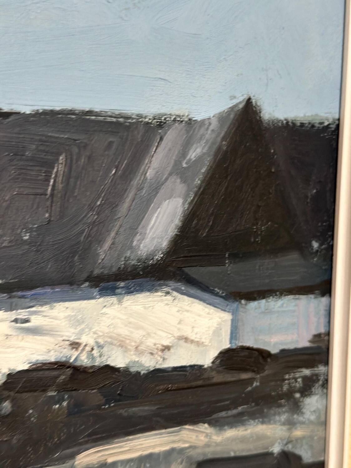 Swedish Oil on Canvas – “Farm Motif” by Bengt Hillgrund