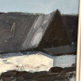 Swedish Oil on Canvas – “Farm Motif” by Bengt Hillgrund