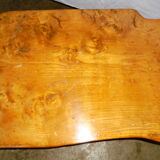 Brutalist table in solid chêne of the 70s