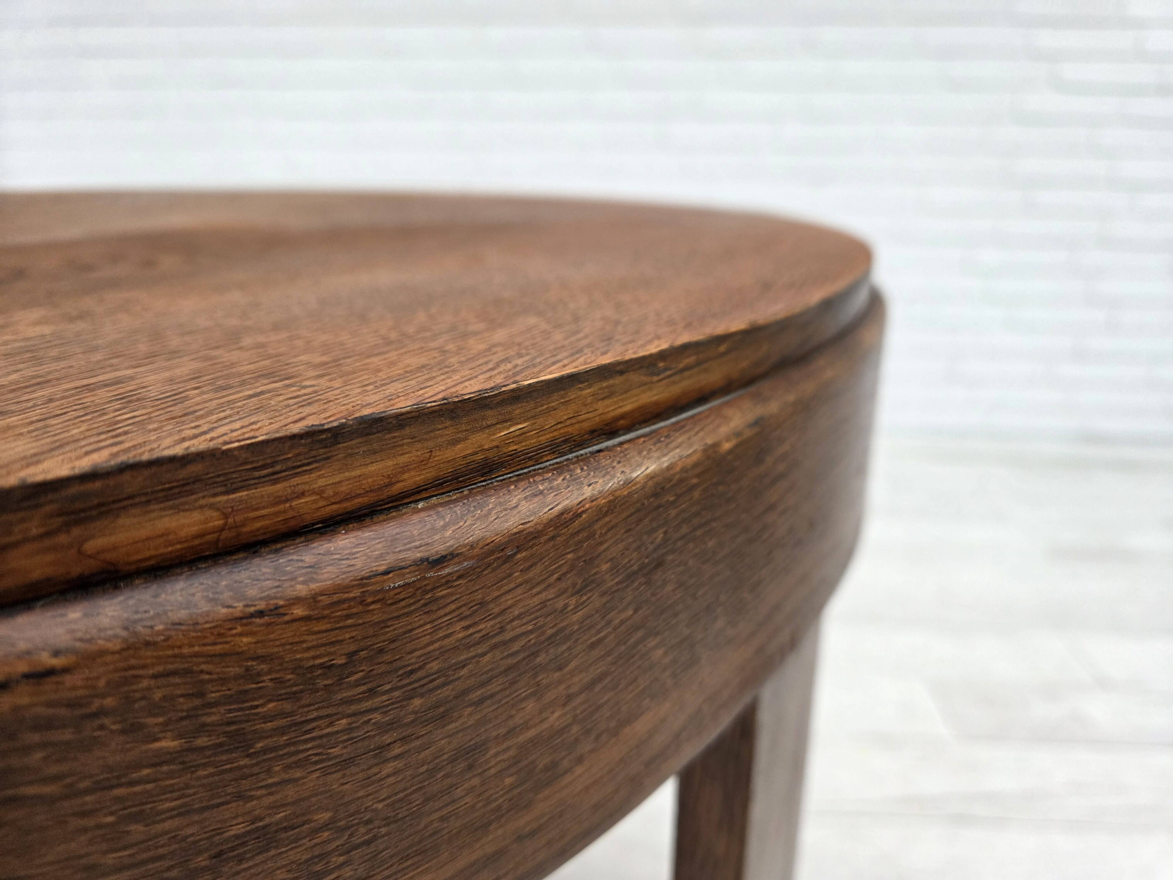 1950s, Danish artdeco coffee table, oak wood.