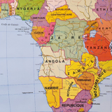 School wall poster Africa physical/political 140 cm x 97 cm brand soral