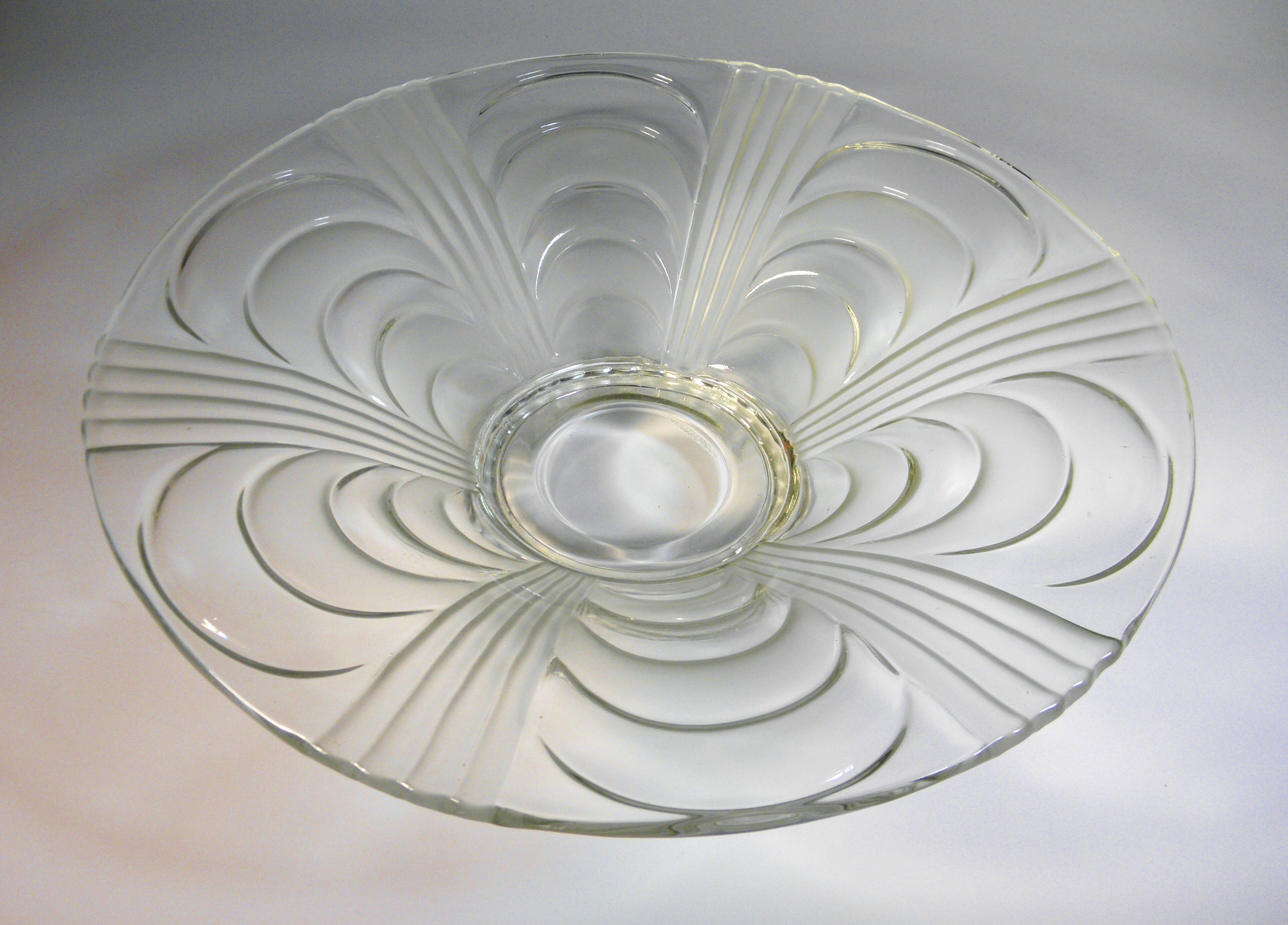 Glass fruit bowl - Czechoslovakia