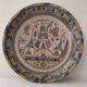 Morocco Fez flat polychrome cracked said Caravelle flamboyant eighteenth diameter 34 cm