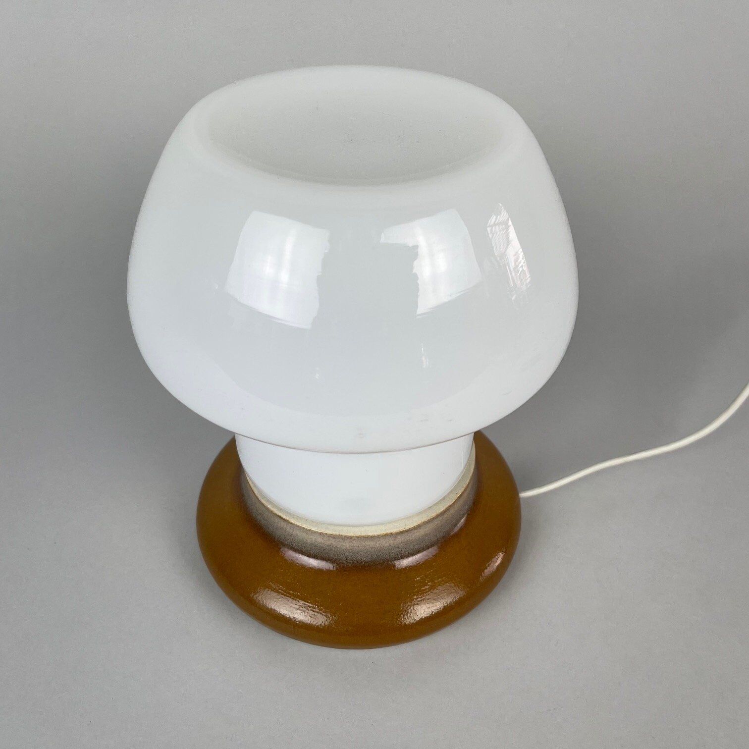 Vintage Glass and Ceramic Table Lamp by Ivan Jakeš, 1960's