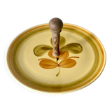 Gien France Cheese Board Orange Green Flower