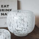 Vase or photophore white spotted