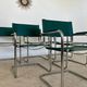 Set of 6 tubular chairs Bauhaus style design 80s/90s green