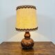 Vintage 70s Table Lamp - Sculpted Ceramic with Shade