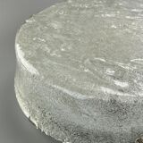 60s 70s lamp light plafoniere flush mount ice glass hillebrand 60s