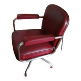 Red leather office chair
