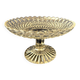 Footed bowl or compote in moulded crystal by Baccarat circa 1880