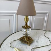 Pair of table lamps in bronze and glass early twentieth century