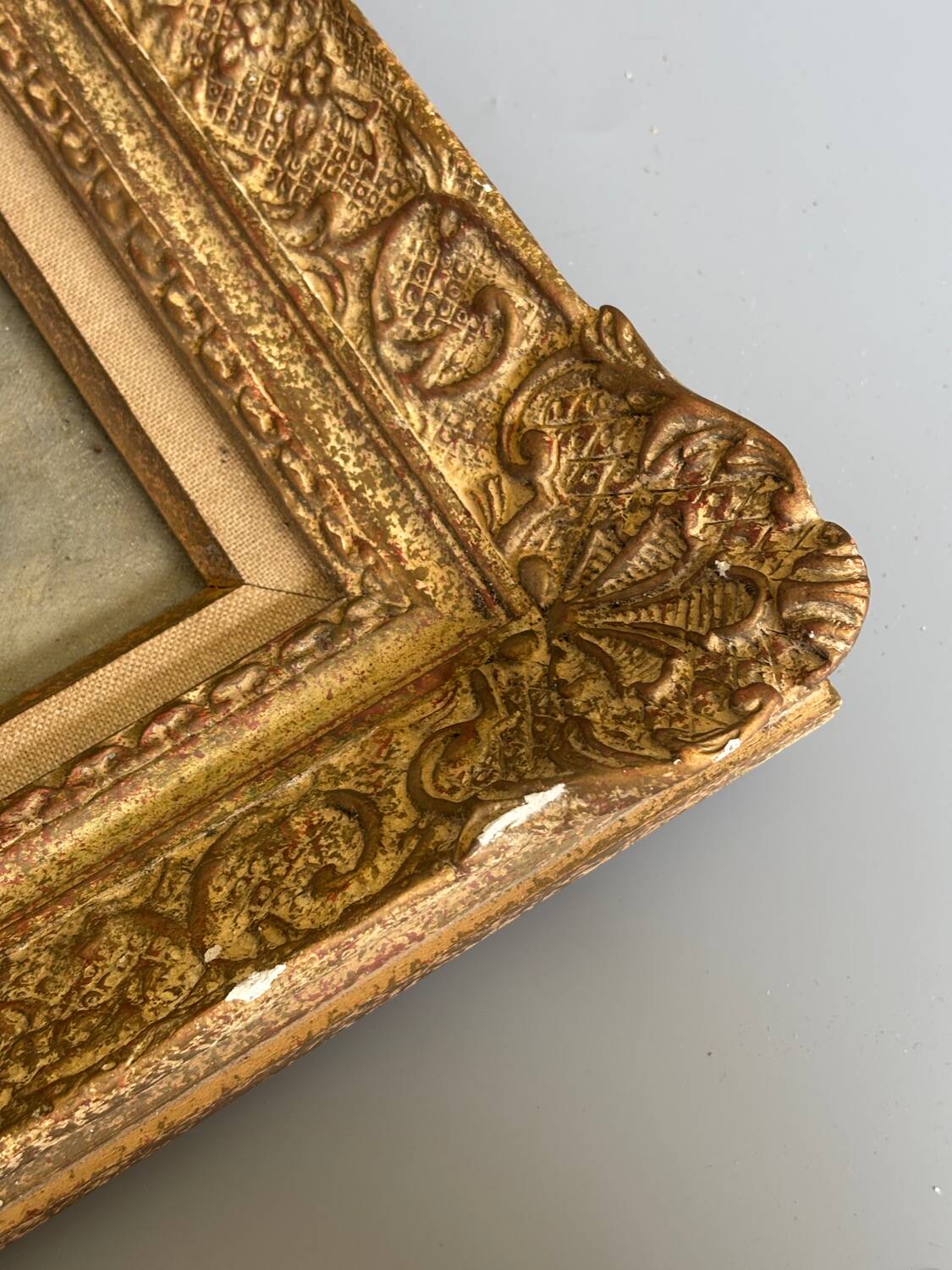 Oil on canvas - boats in the harbour, signed 1964