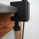 Vintage black and red clip desk lamp