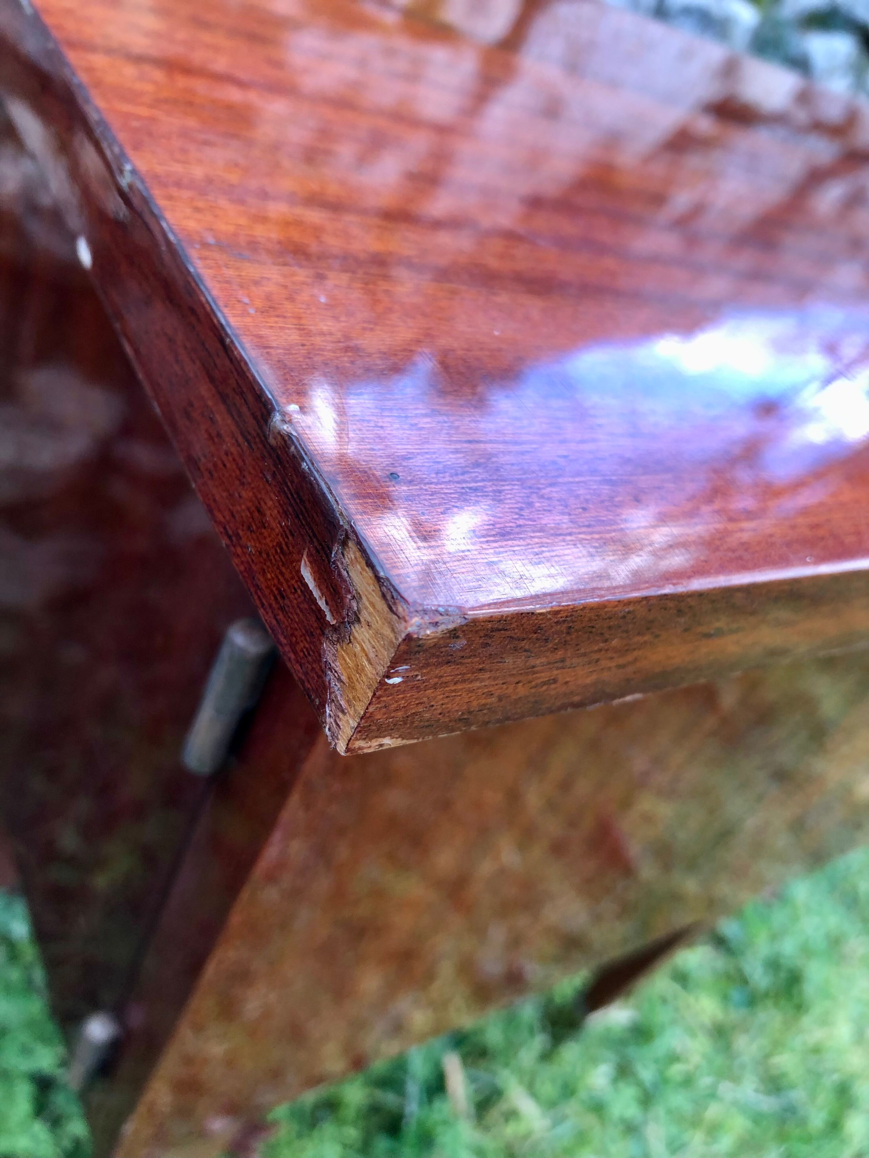Varnished bedside tables