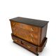 Commode italienne Art déco en ronce de noyer, années 1920
