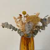 Large XL candy jar Empoli Italy in amber blown glass - 1960s