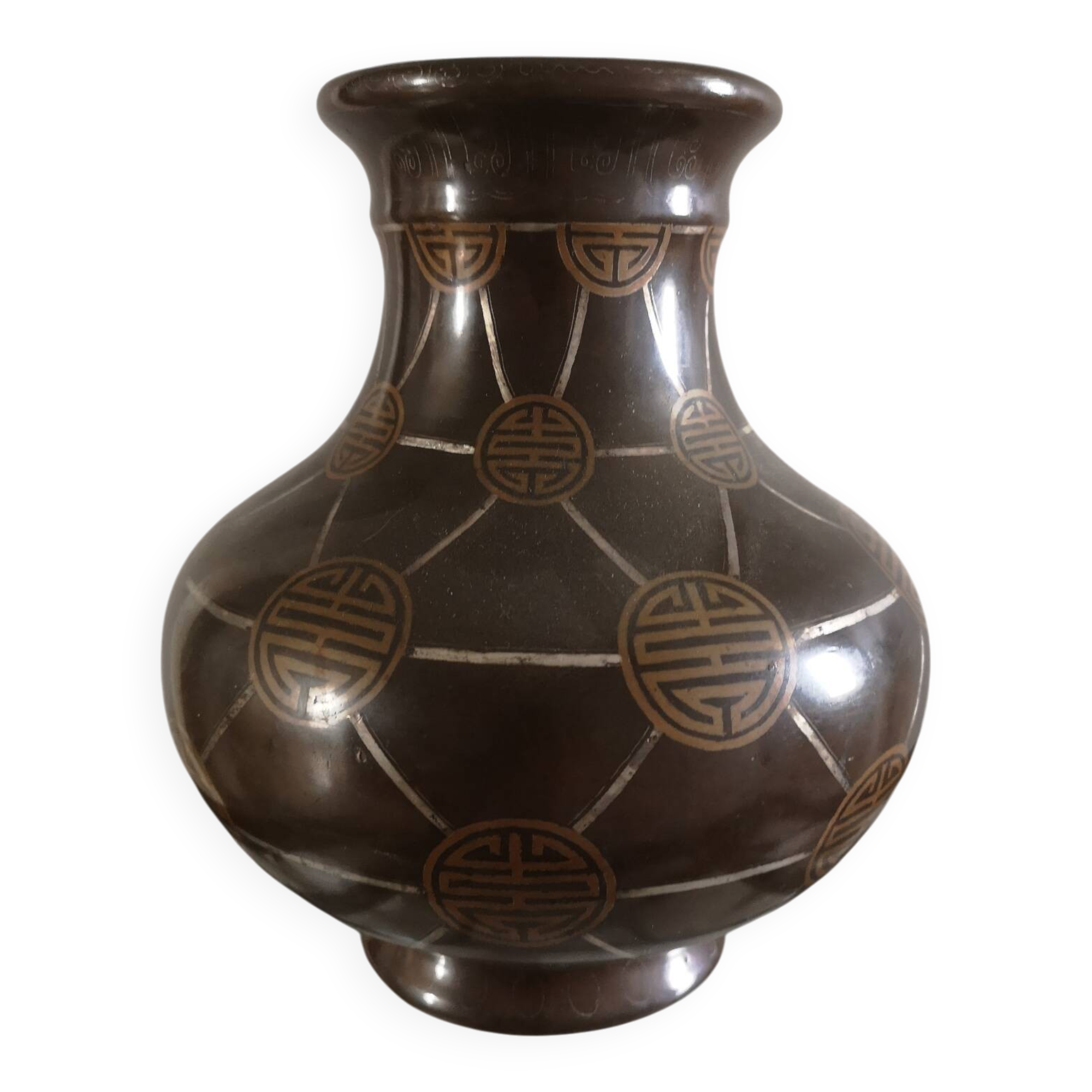 Vase bronze asiatique 19 ème chine