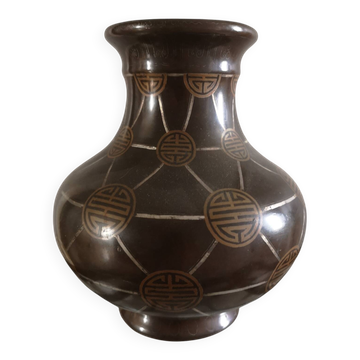 19th century Asian bronze vase from China