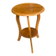 Round art deco side table in solid wood 1950